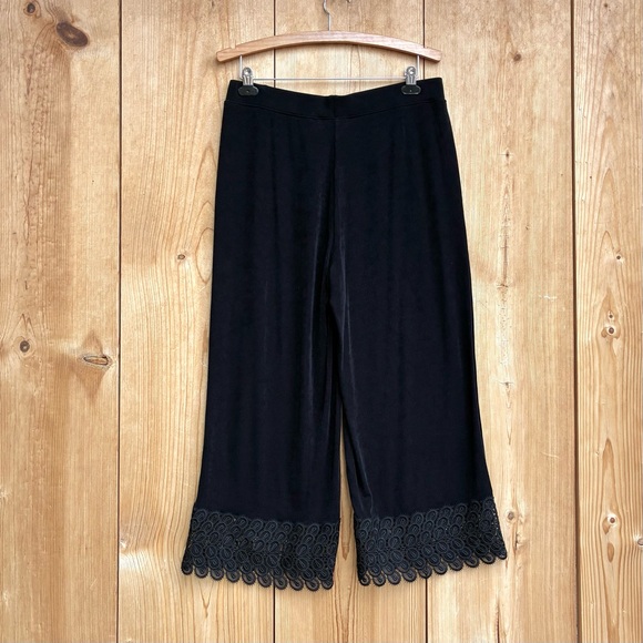 Chico's Other - Chico’s Black Pants Lace Hem Sz LP